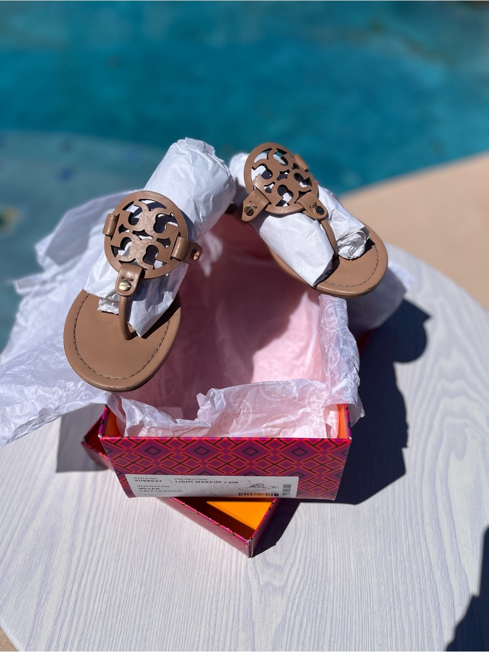 Tory Burch Miller Light Make Up Sandals-Calf Leather